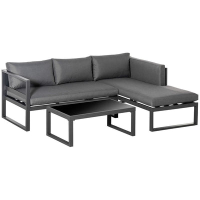 L-shape Garden Corner Sofa Set