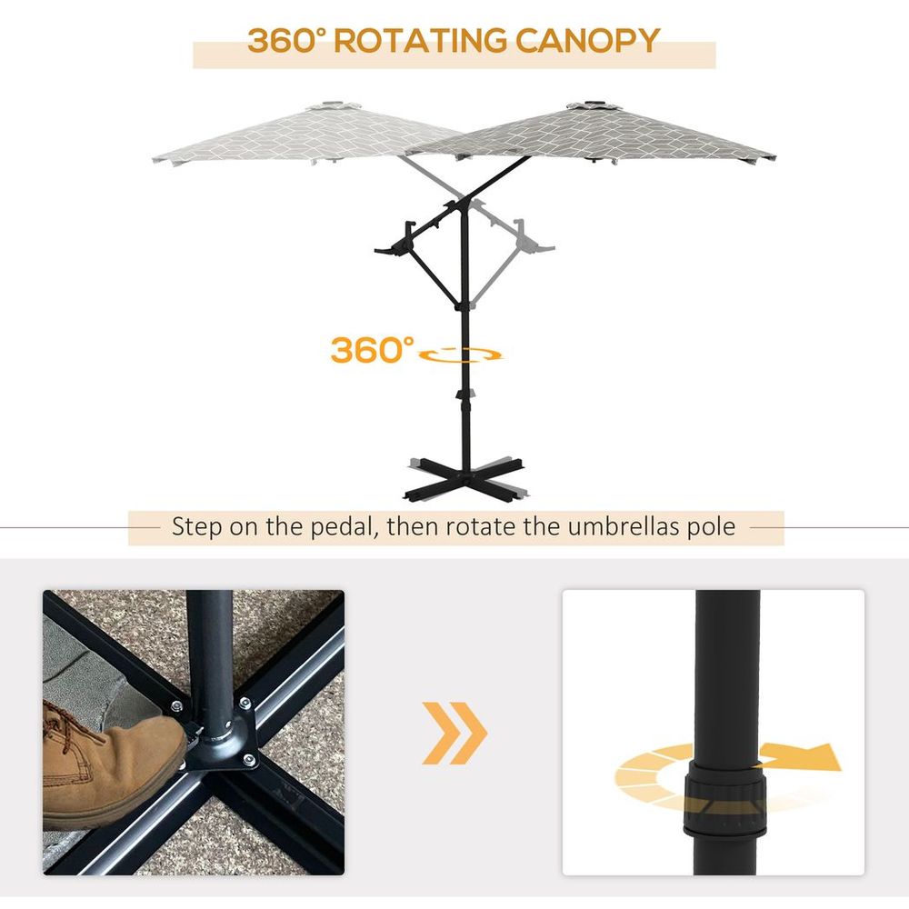 2-in-1 Cantilever Parasol