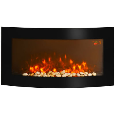 HOMCOM Electric Wall Mounted Fireplace