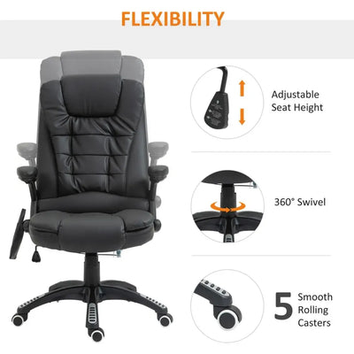 Reclining Heated Massage Office Chair