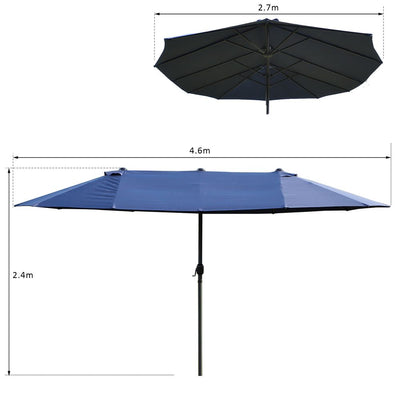 4.6m Double-Sided Parasol Umbrella