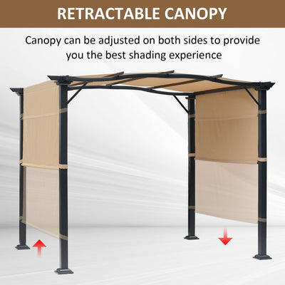 3m x 2.45m Pergola With Retractable Canopy