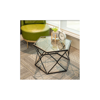 Hexagon Tempered Glass Coffee Table