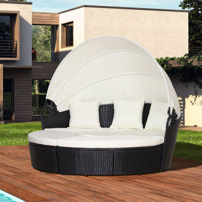 5 Pc Outdoor Plastic Rattan Set