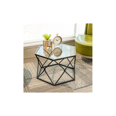 Hexagon Tempered Glass Coffee Table