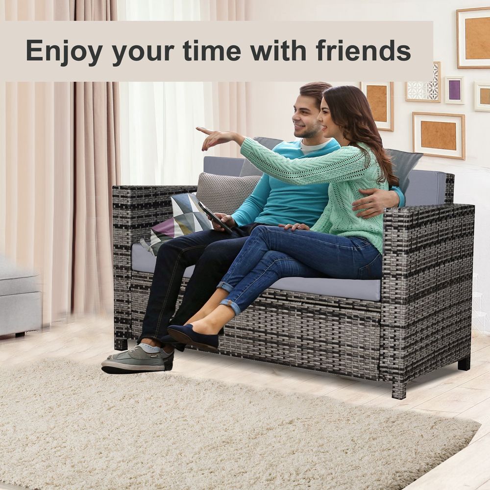 2-Seater Garden Rattan Sofa