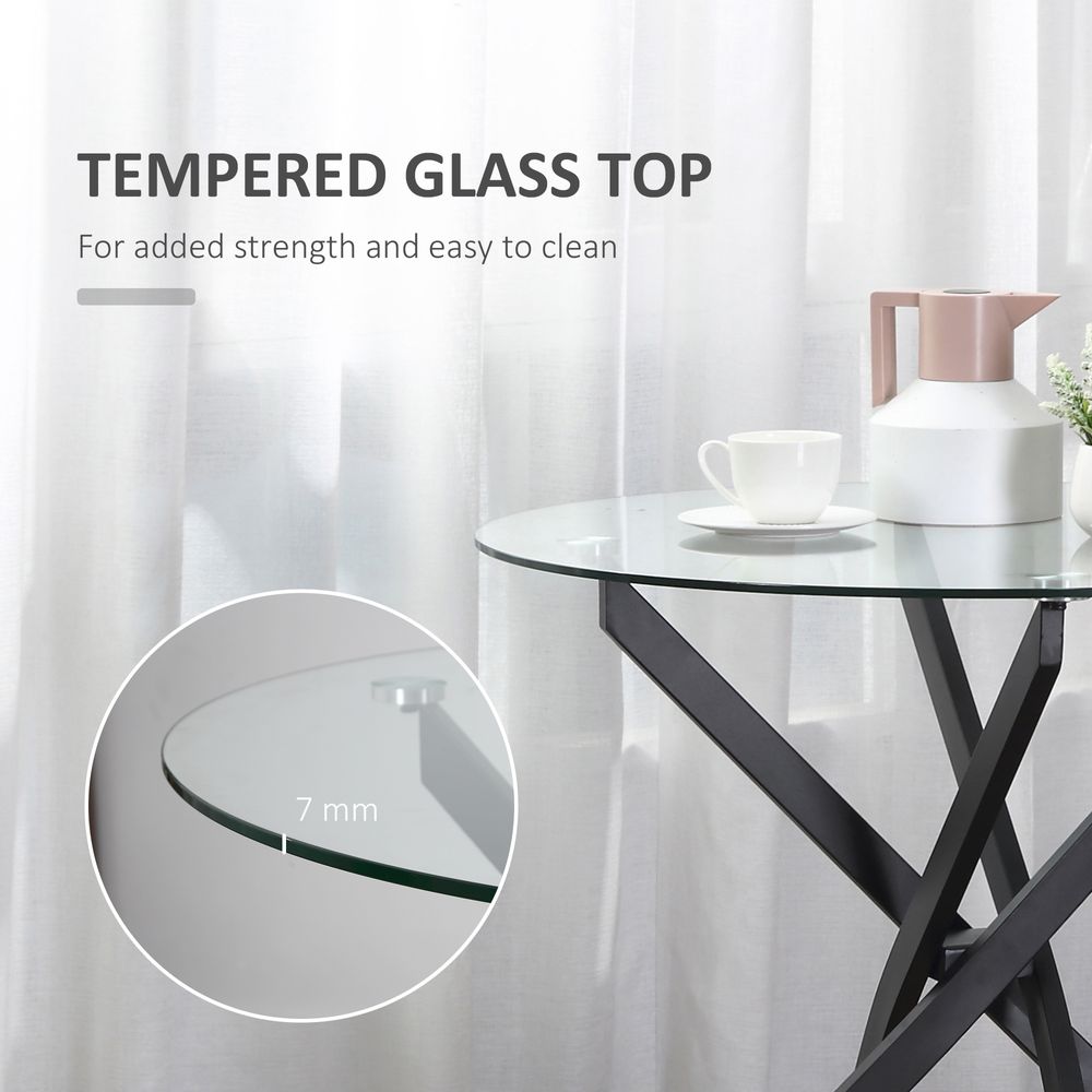 Clear Glass Side Table