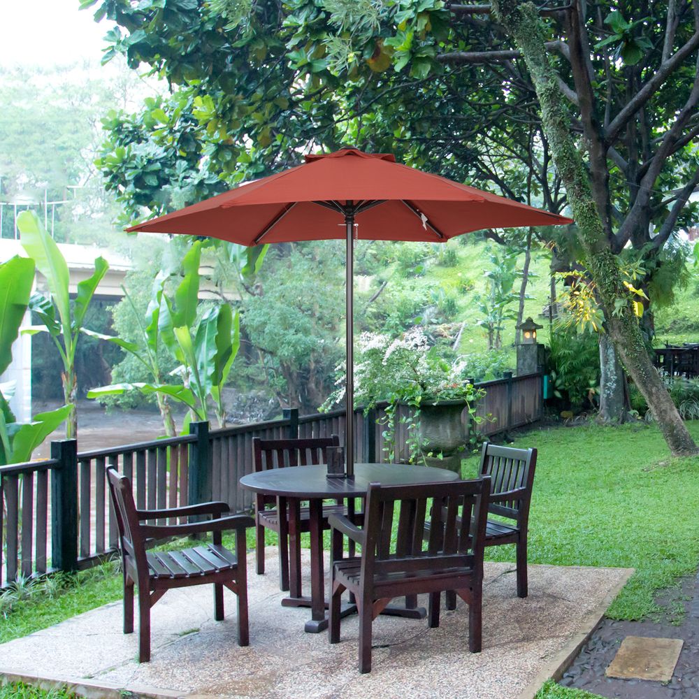 2m Parasol Patio Umbrella, Wine Red