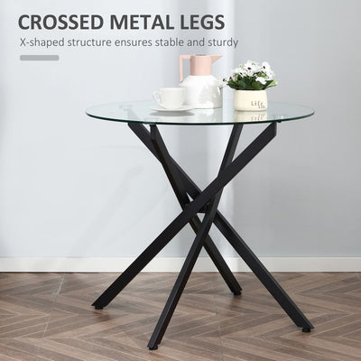 Clear Glass Side Table