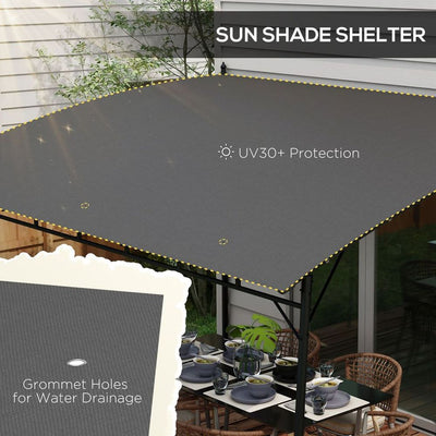 3m x 4m Pergola with Sun Shade Shelter