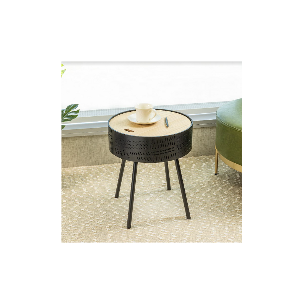 Lift Top Round Side Table