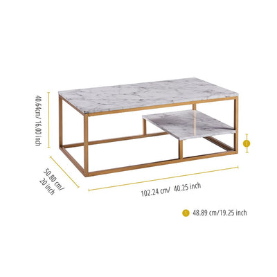 Marble Effect Coffee Table