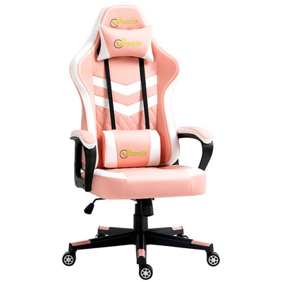 Vinsetto Pink Racing Gaming Chair