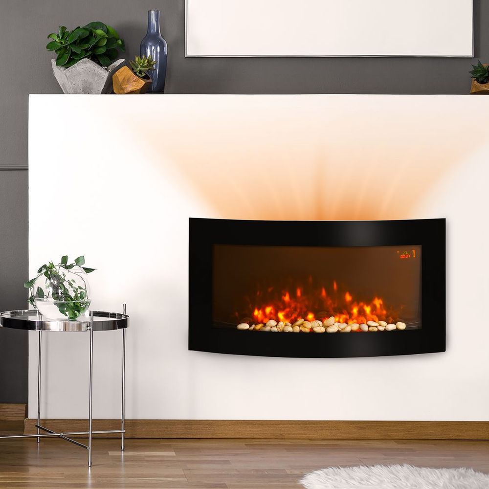 HOMCOM Electric Wall Mounted Fireplace