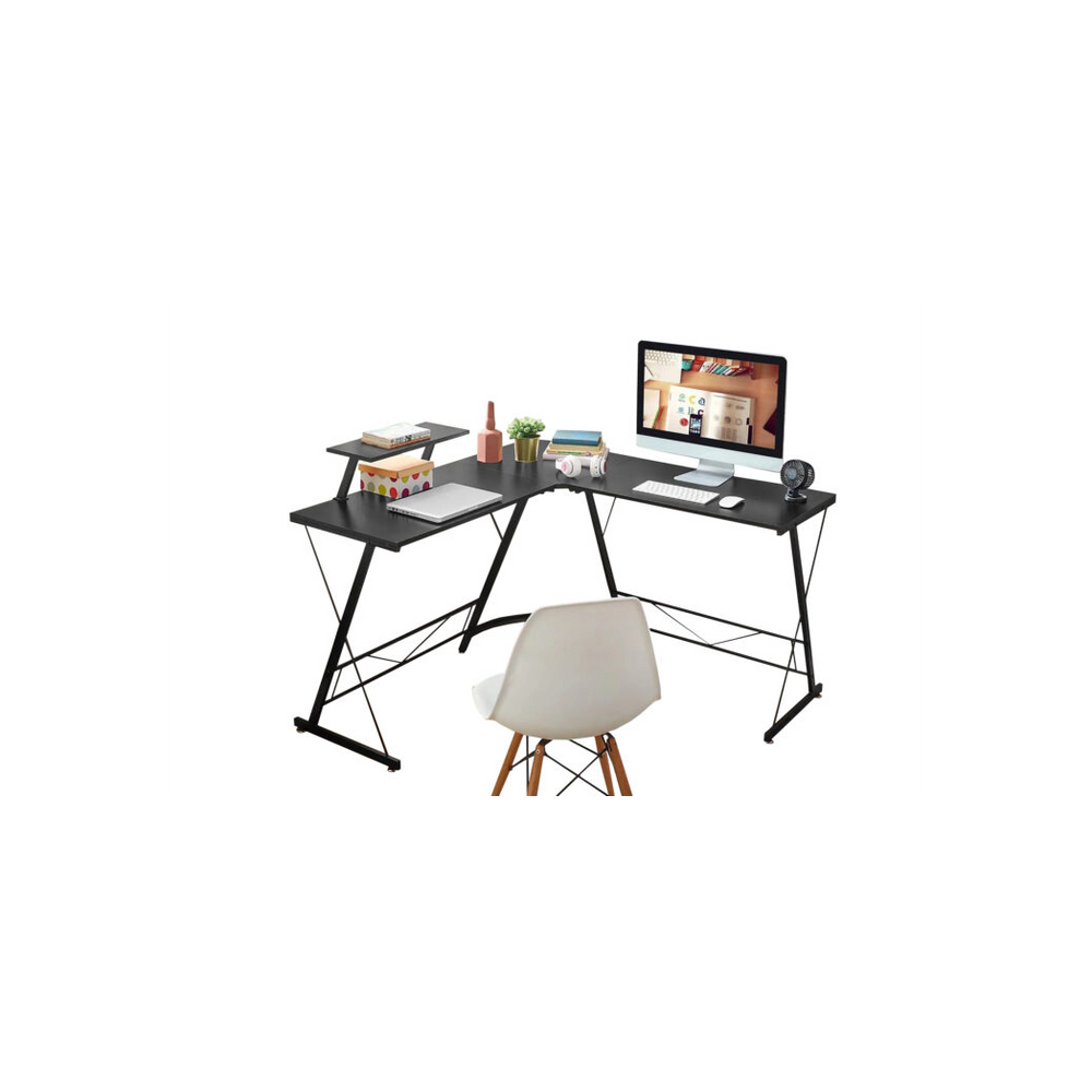 Black L-Shaped Desk