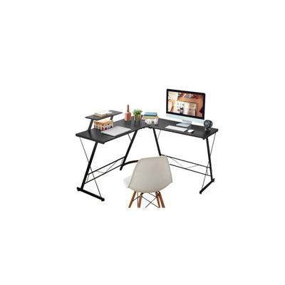 Black L-Shaped Desk