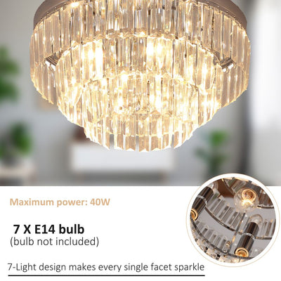 Round Crystal Ceiling Light