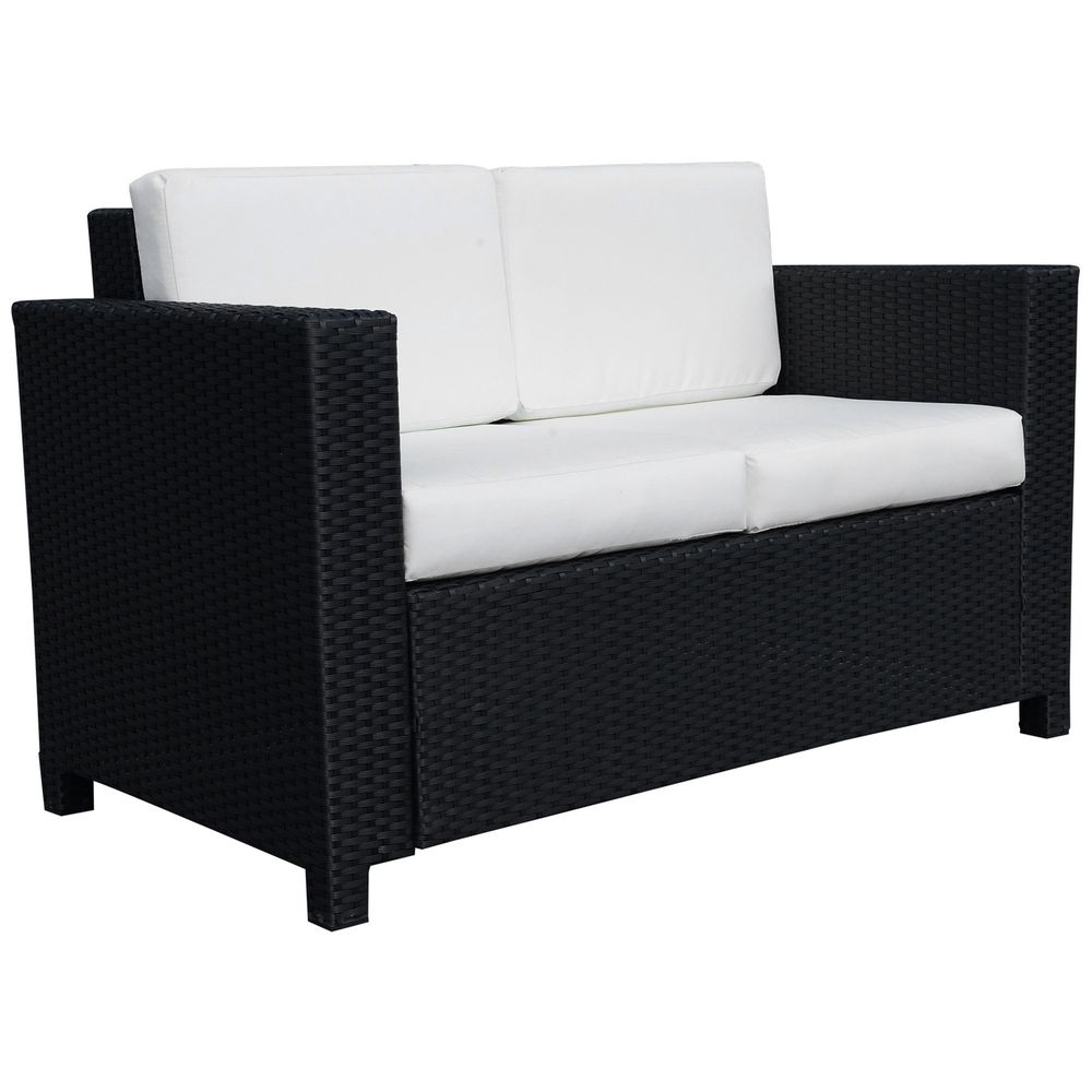 2 Seater Rattan Garden Loveseat