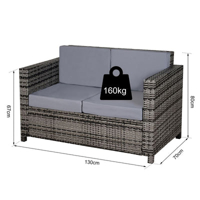 2-Seater Garden Rattan Sofa