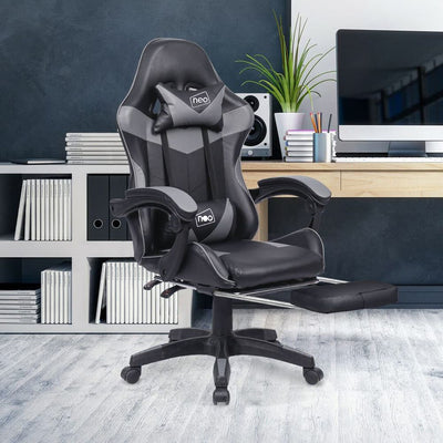 Leather Recliner Computer Gaming Office Chair With Footrest