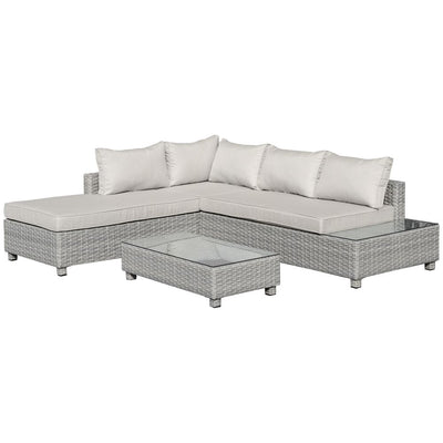 Aluminium Patio Rattan Sofa Set
