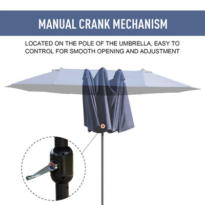 4.6m Double-Sided Parasol Umbrella