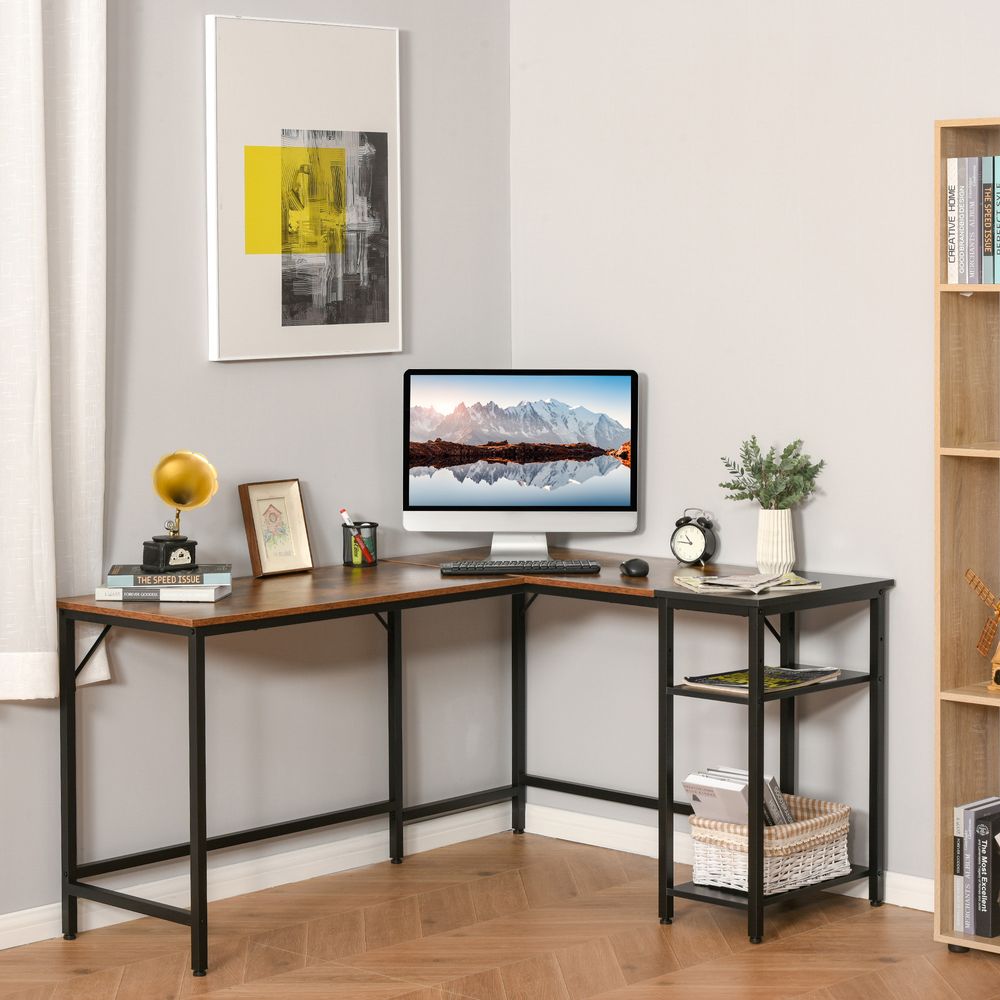 Computer Desk with Adjustable Storage