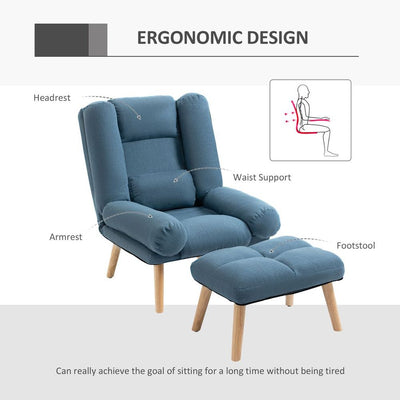 Recliner + Ottoman Sofa Chair