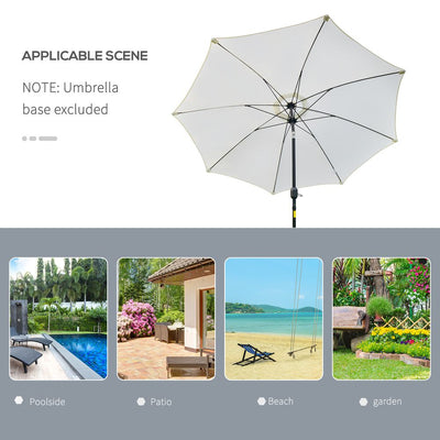 2.6M Umbrella Parasol-Cream White