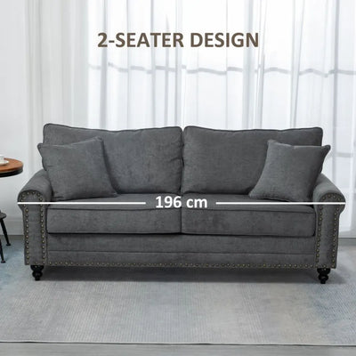 Grey 2 Seater Fabric Sofa