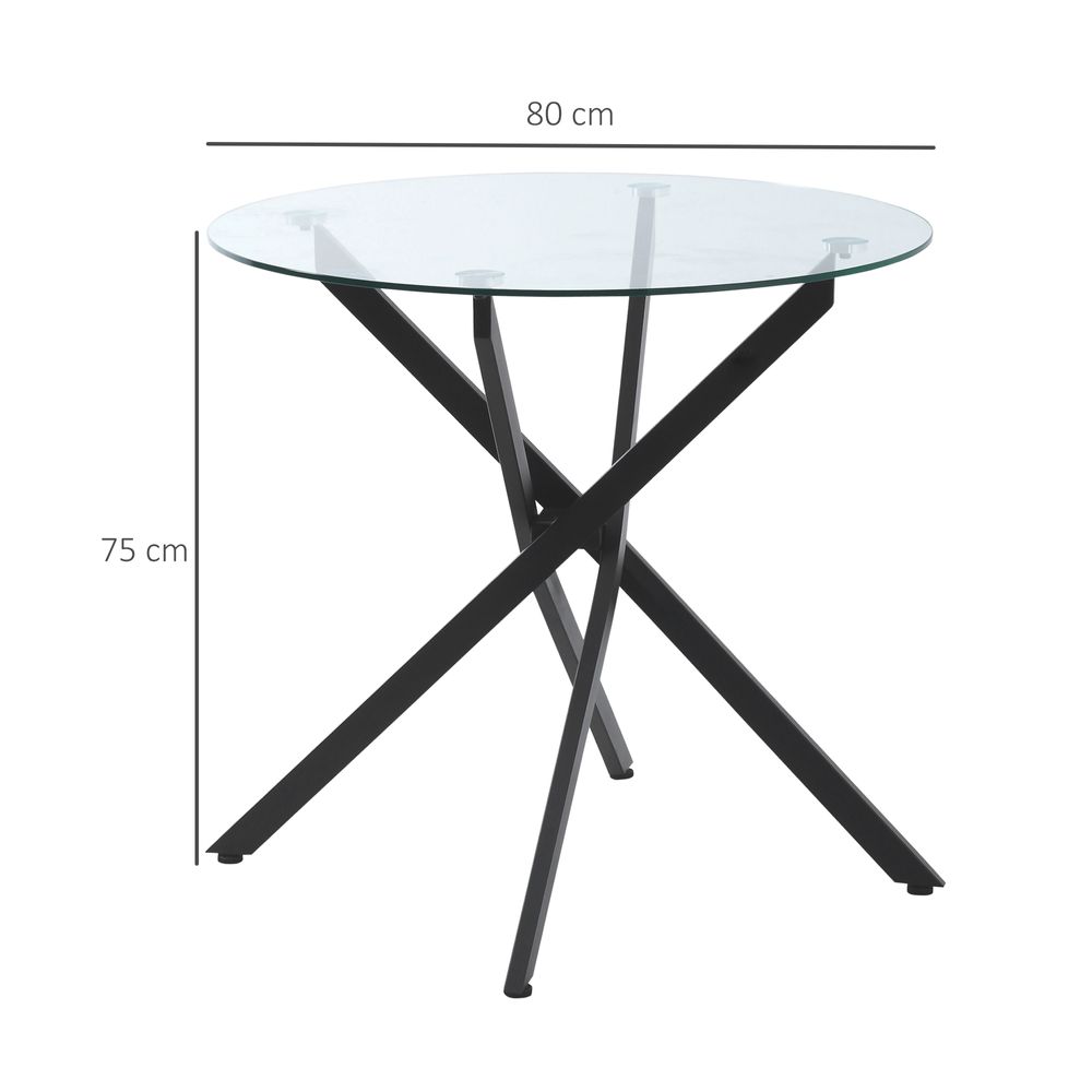 Clear Glass Side Table