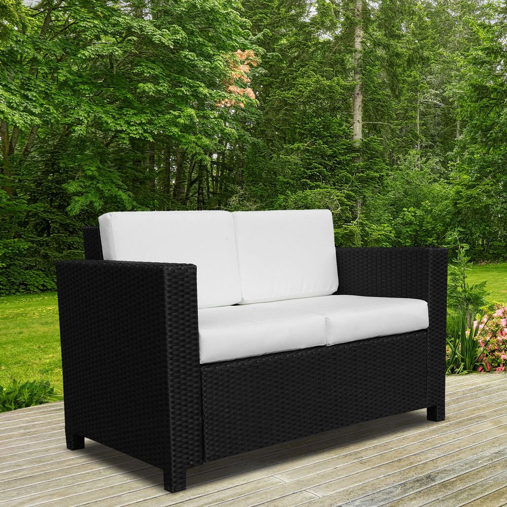 2 Seater Rattan Garden Loveseat