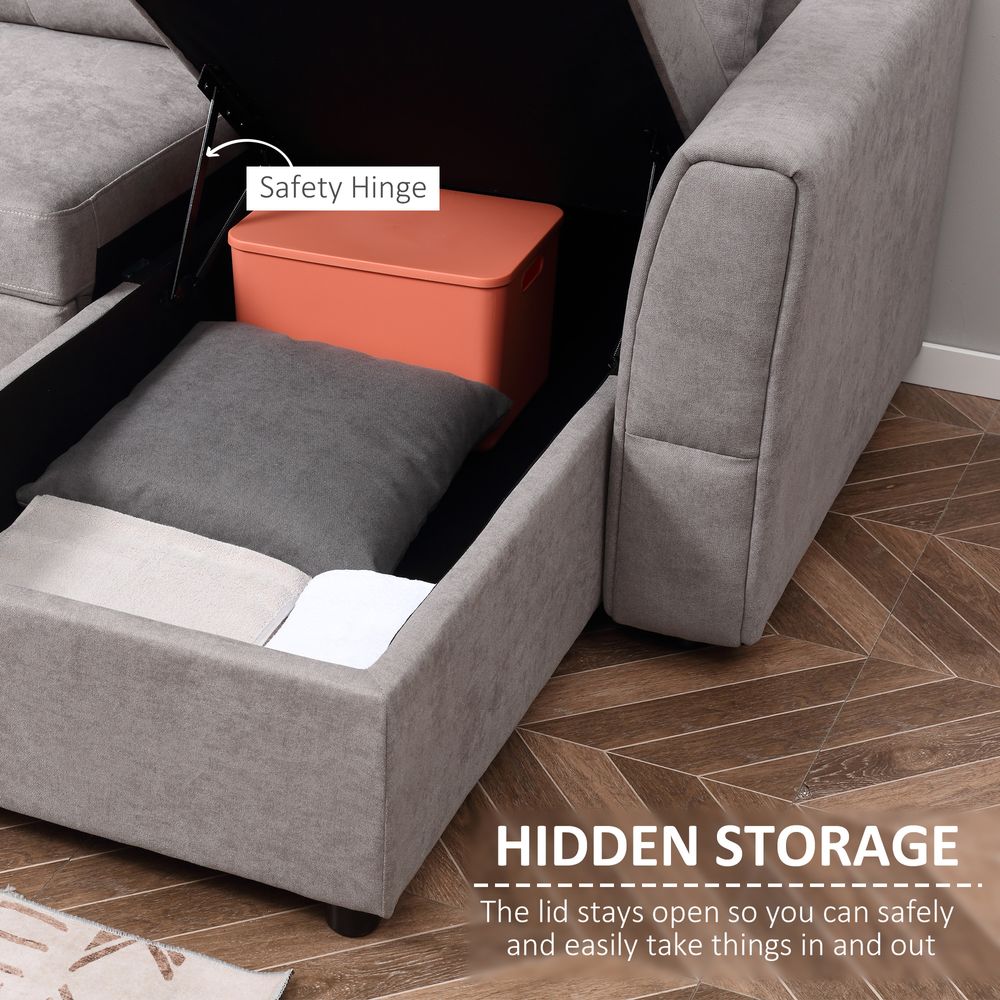 L-Shaped Sofa Bed w/ Storage