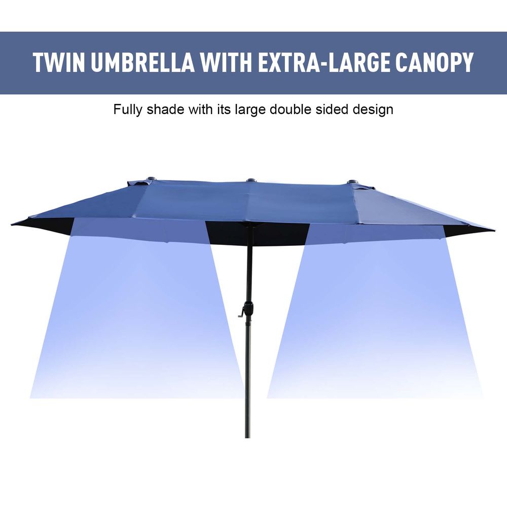 4.6m Double-Sided Parasol Umbrella