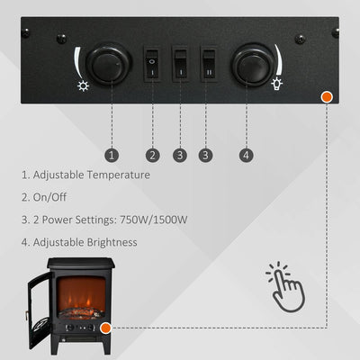 Electric Fireplace Stove Heater