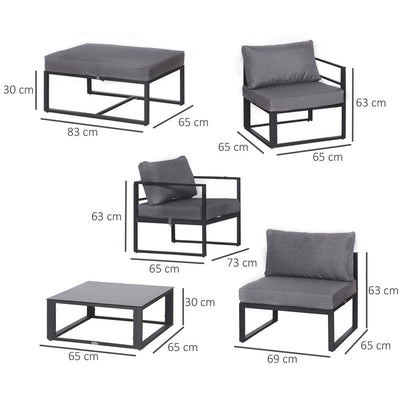 Aluminum Frame Garden Furniture Set