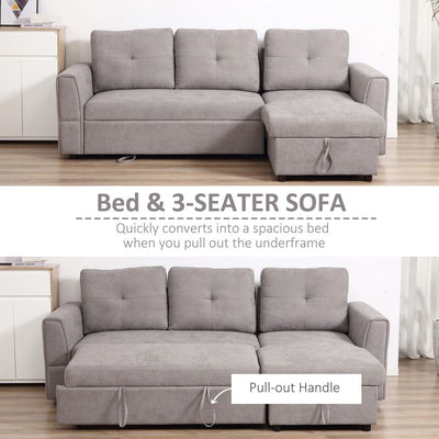 L-Shaped Sofa Bed w/ Storage