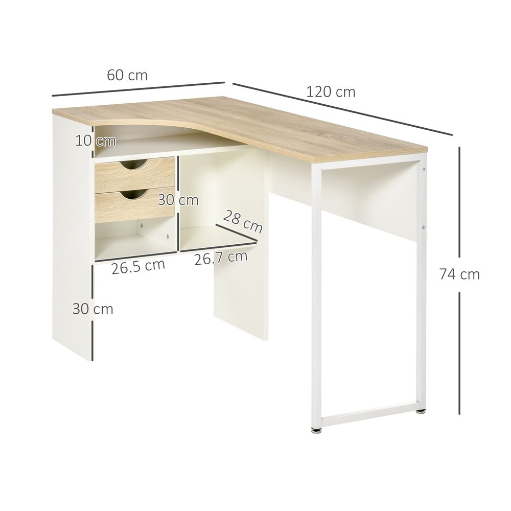 L-Shaped Corner Computer Desk