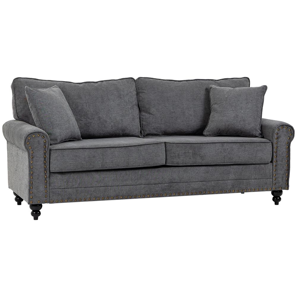 Grey 2 Seater Fabric Sofa