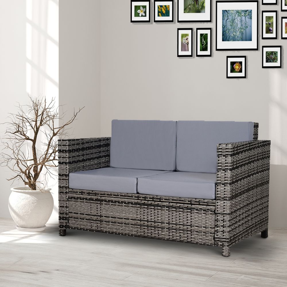 2-Seater Garden Rattan Sofa