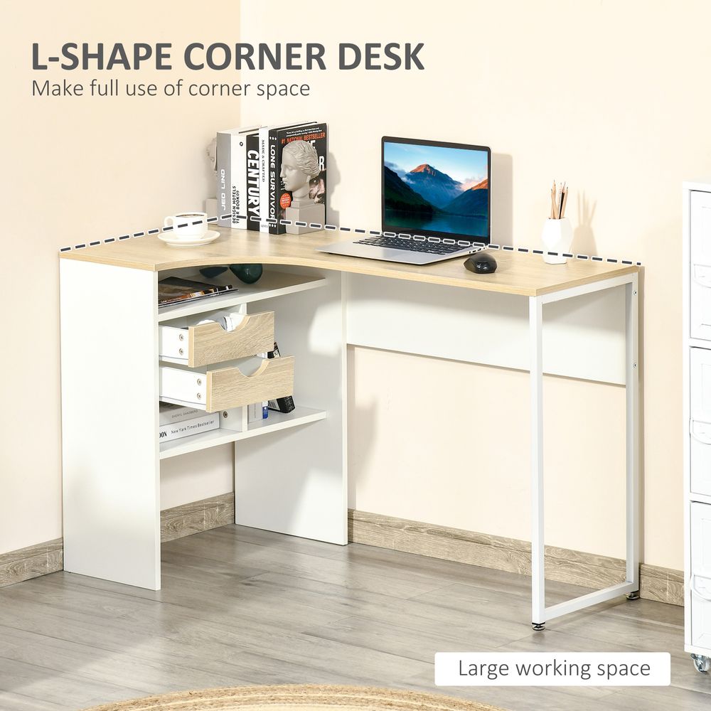 L-Shaped Corner Computer Desk