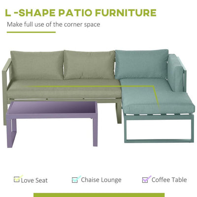 L-shape Garden Corner Sofa Set