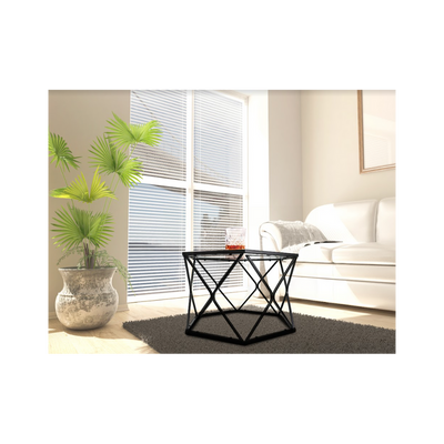 Hexagon Tempered Glass Coffee Table