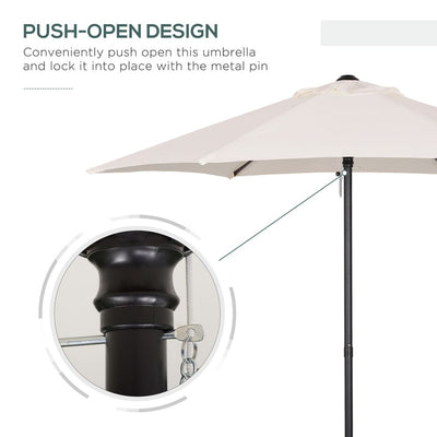 1.96m Parasol Patio Umbrella