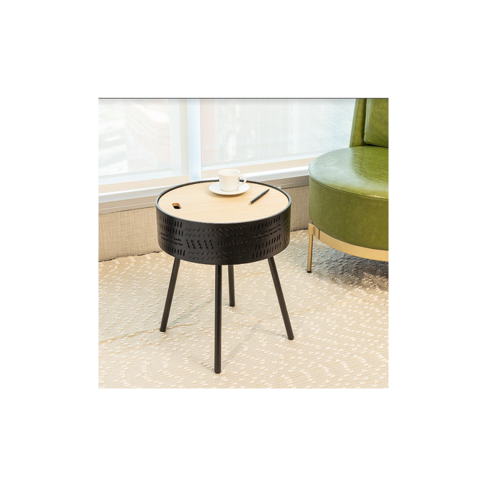 Lift Top Round Side Table