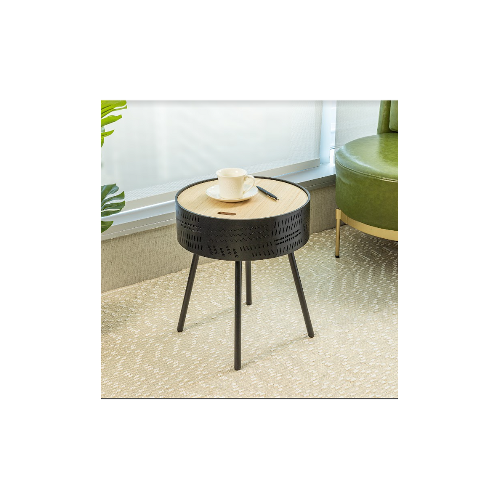 Lift Top Round Side Table