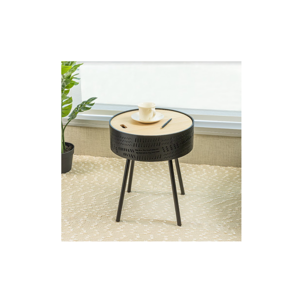 Lift Top Round Side Table