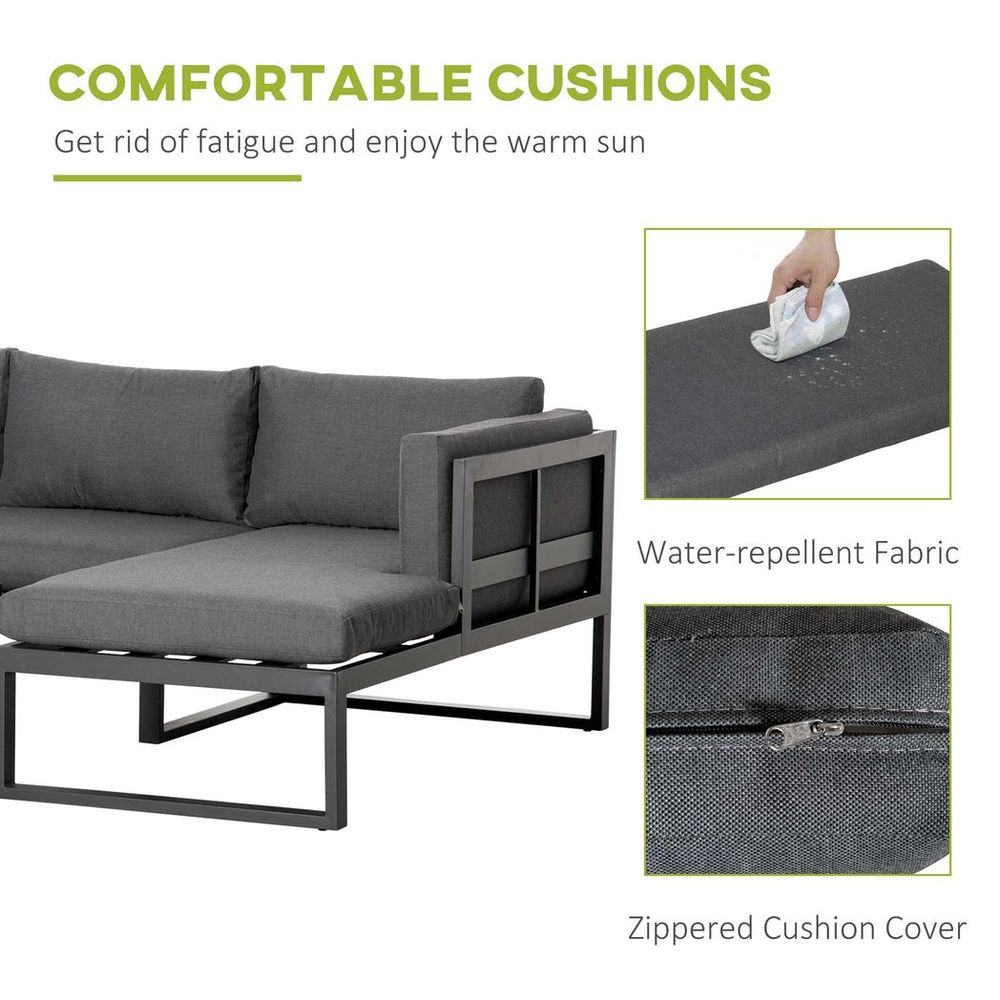 L-shape Garden Corner Sofa Set