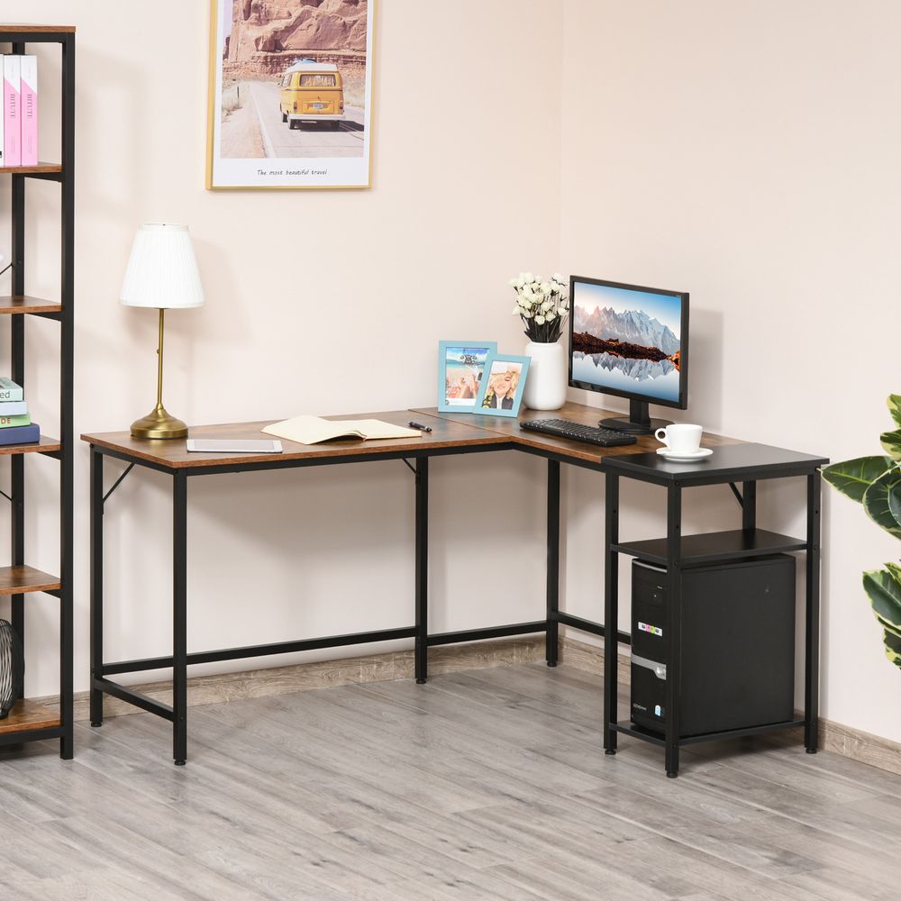 Computer Desk with Adjustable Storage