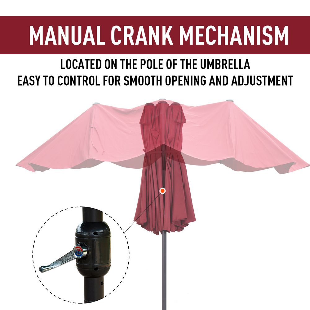 4.6m Double-Sided Parasol Umbrella